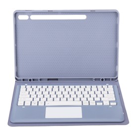 Tablet Keyboard Case 12.4in for Tab S8 Plus 2022 for S7 FE 2021 for S7 Plus 2020 With Pen Slot Purple Detachable Trackpad Case Touchpad