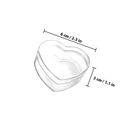 Clear Heart Candies Boxes Transparent Treat Boxes for Wedding Party Favors Candy Packing Boxes for Small Gifts Baby Shower Birthday 4 pcs