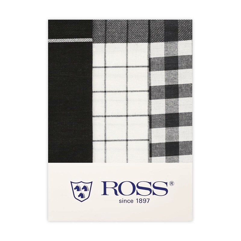 Ross Pack of 3 Cotton Tea Towels 1605 Silver 50
