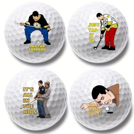 CYjorkbgg 4PCS Funny Golf Balls for Men Humor Trick Novelty Golfer Gift Set for Dad Boyfriend Coworkers Unique Professional Practice Balls for Golf Lover Perfect Father’s Day Christmas Birthday Gift