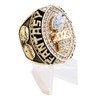 guancrown 2023 Fantasy Football Championship Trophy Ring | Award For Fantasy Football League Winner, size 14, Zinc, White Diamond