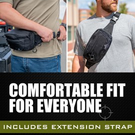 Lone Trail Concealed Carry Fanny Pack for Men, EDC Bag, Waist Bag, Fanny Pack Men, Mens Fanny Pack, Tactical Fanny Pack for Men, CCW Bag, Concealed Carry Bag Men, Conceal Carry Bag for Men