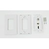 RiteAV Screwless Decorative 1 Gang Wall Plate (White/White) 3 Port