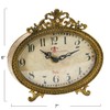 Creative Co-Op Decorative Antiqued Pewter Mantel Clock, Gold