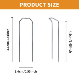 100 Pieces Floral Pins, 1.7 Inch Floral U-Pins Small Craft Plant Pin Greening Fern Clips for Floral Picks Foam Bouquet Straw Wreaths Making Supplies Holiday Flower Arrangements DIY Sewing Projects