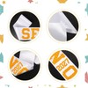 10Pcs White Senior 2027 Satin Sashes with Orange Glitter Letters-