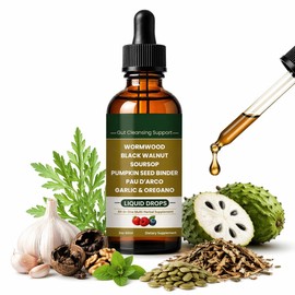 Yiishuiil Lumvelle Wild Harvested Wormwood Herbal Drops, Alcohol-Free Gut Cleanse Supplement, Botanical Liquid Extract that Supports Digestive Balance & Gut Wellness. (1pcs)