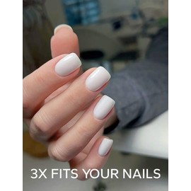 Nelaoco Nail Polish Strips – 32PCS Salon Quality Wraps, Long Lasting Gel Nail Stickers for Women (Ethereal White)