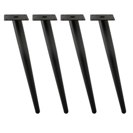 ALXEH Oblique Furniture Leg 24 Inch, Slant Tapered Metal Coffee Table Legs 4pcs, Mid Century Modern Sofa Cabinet Feet Black for Home DIY Project