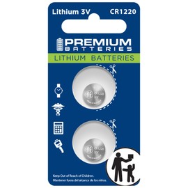 Premium CR1220 Lithium 3V Coin Cell - Japanese Engineered High Capacity Batteries (2 Pack)