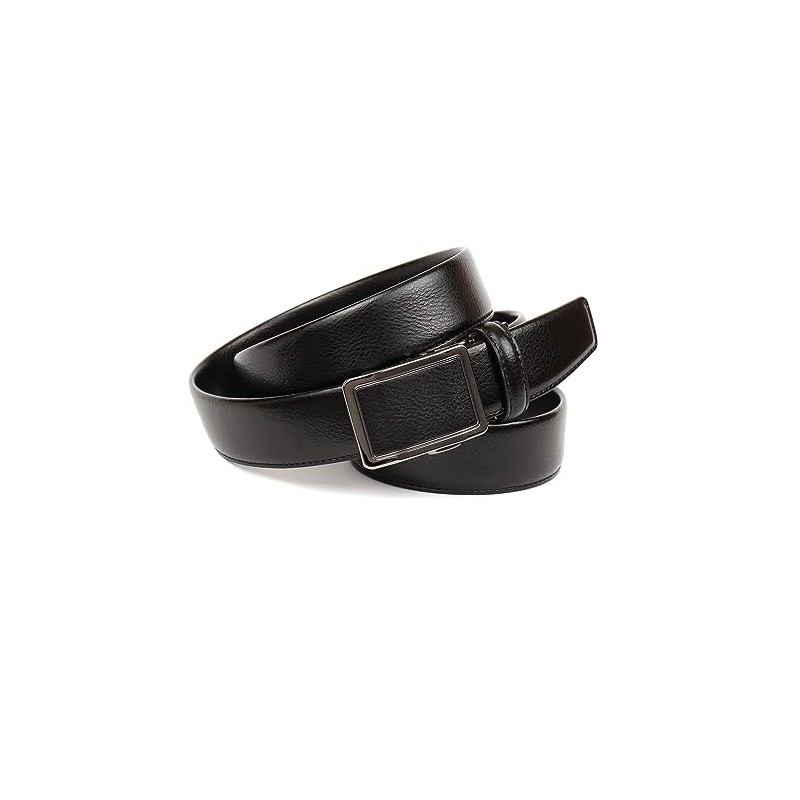 Anthoni Crown Men's Automatic Leather Belt, black
