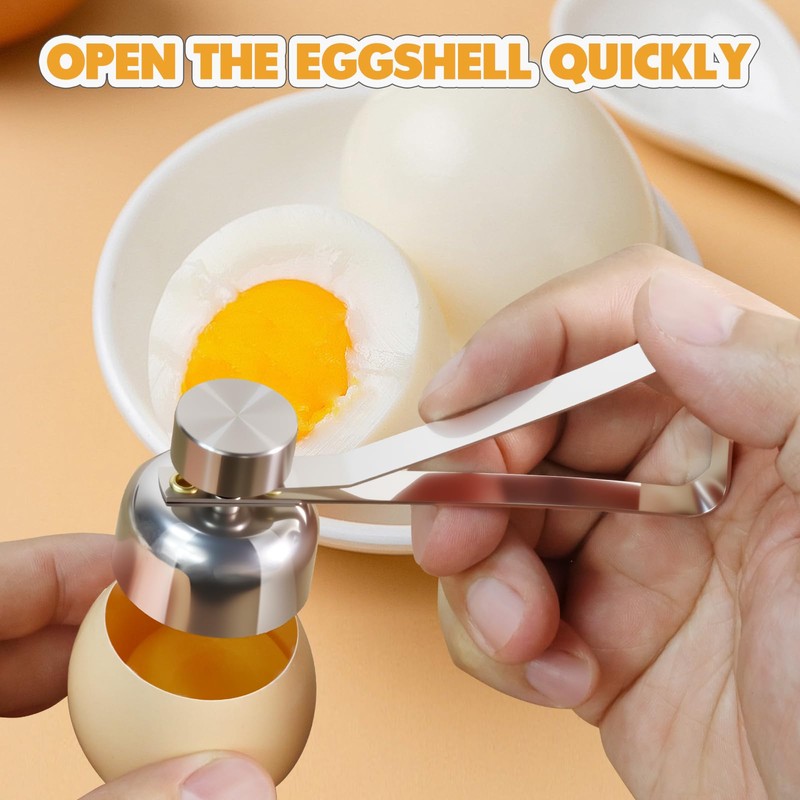 Egg Openers，304 Stainless Steel Egg Cutter Egg Cracker Tool Adjustable