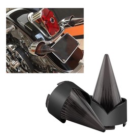 Smoke Bullet Turn Signal Light Lens Cover Fit for Harley Softail Street Glide Road Glide Fatboy Sportster Dyna De-luxe Bikes (Not for Sealed LED Harley Lights&Pancake-style Lens) (Black Smoke)