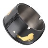 Cigar Ashtray Tabletop Round Stainless Steel Ash Tray PU Leather