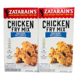 Zatarain's Southern Buttermilk Chicken Fry Breading Mix 9 oz (2 Pack) Zatarains