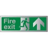 V Safety Fire Exit-Fire Exit Arrow Up Sign - 300mm
