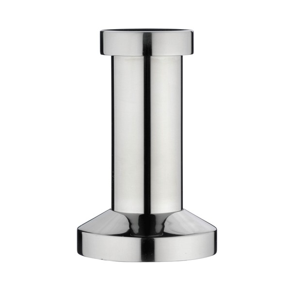 Café Olé Stainless Steel 48mm Tamper Grounds in Portafilter, Barista Equipment for Coffee Shop, Diameter, Silver