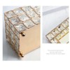 European Style Rectangular Metal Crystal Tissue Box Desktop Decorative Ornaments