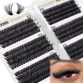 Mavphnee D Curl Volume Lash Extensions 480Pcs DIY Eyelash Extensions for Beginners Wispy Eyelash Clusters Natural Fluffy Individual Lashes Clusters (60D 80D 100D Mixed, 10-16MM)