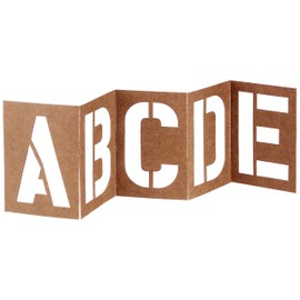 DURO 3330 Juego de plantillas de letras para tablero de aceite, café, 4 pulgadas