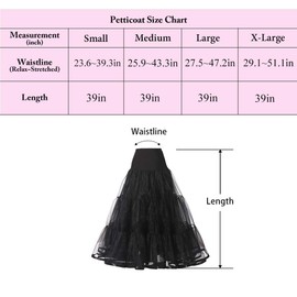 WOWBRIDAL Women's Ankle Length Petticoats Wedding Slips Plus Size S-XL White