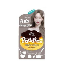 eZn Pudding Taeyeon Hair Dye Ammonia Free Semi-Permanent Self Hair Dye DIY Kit included contain Keratin Made in Korea Beauty (Ash Beige Gray)