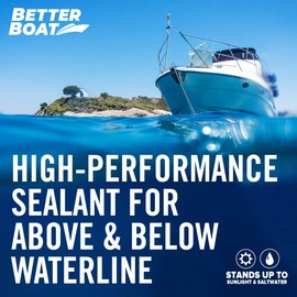 Marine Sealant and Adhesive Waterproof Marine Grade Sealant Caulk High Temp Caulking Water Sealant for Boat Auto and RV Without Silicone - White 10oz