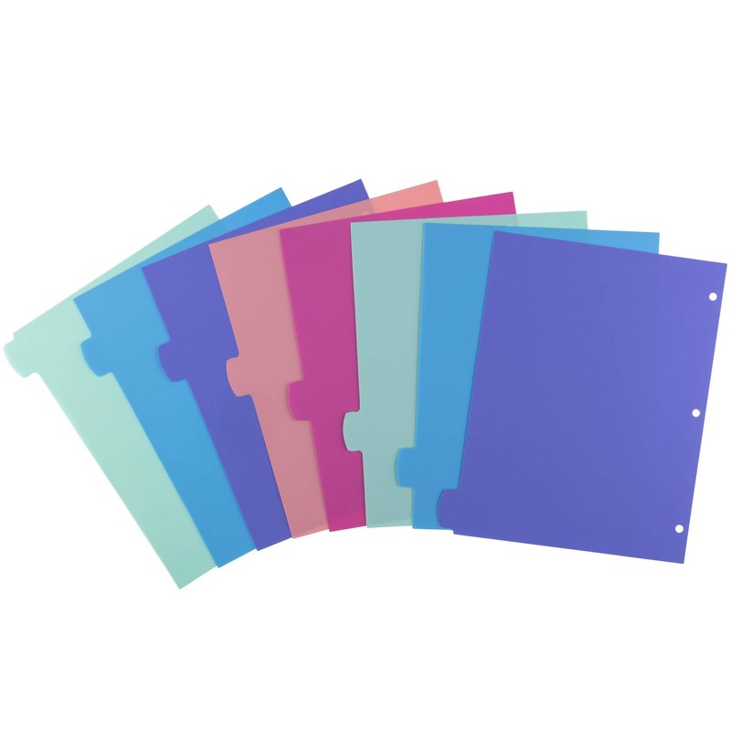 Avery Write & Erase Dividers for 3 Ring Binders, 8