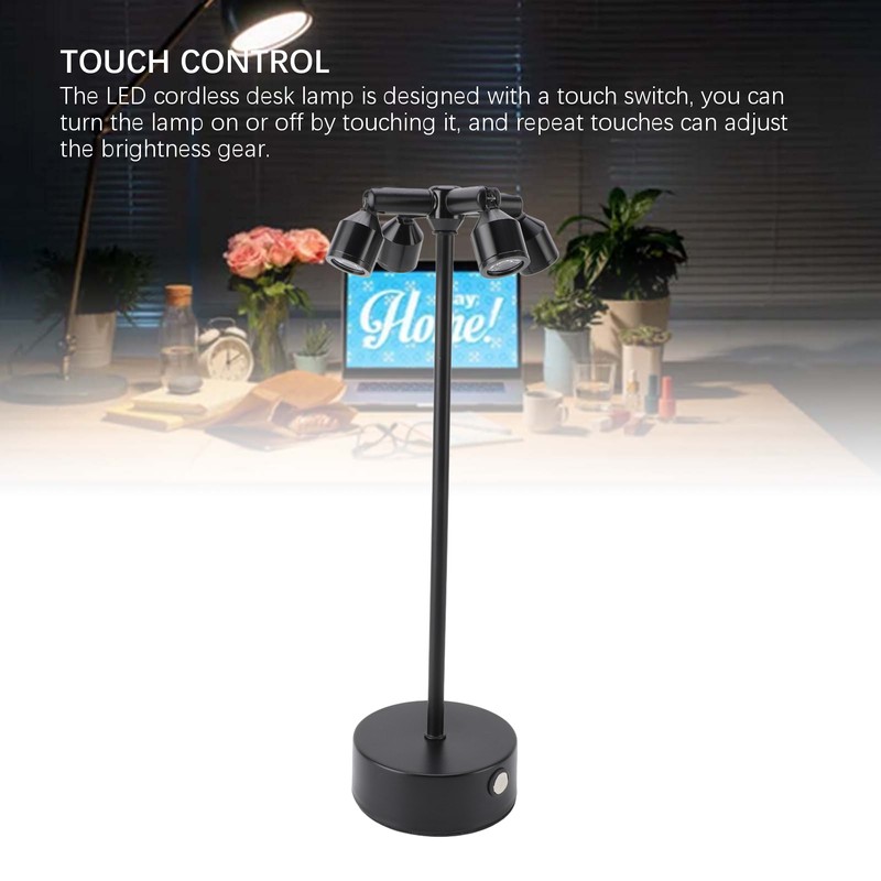 Modern LED Cordless Desk Lamp 3 Brightness Adjustable Touch Control