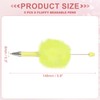 PATIKIL 5Pcs Fluffy Beadable Pens, Plush Fuzzy Plastic Bead Pen