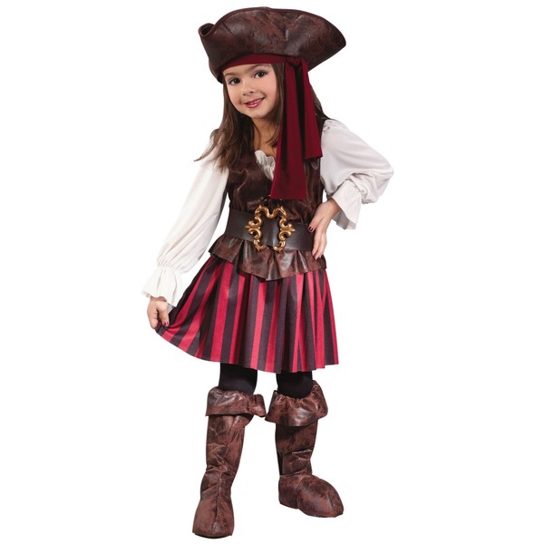 Fun World Costumes Baby Girls Toddler High Seas Buccaneer, Maroon, Large US