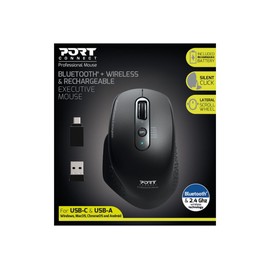 PORT DESIGNS 900716 Mouse Right-Hand RF Wireless + Bluetooth Optical 3200 DPI