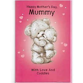 Mothers Day Card For Mummy 19.5 x 13.5 Cm (7.7 x 5.3 inches) With Love And Cuddles Cute