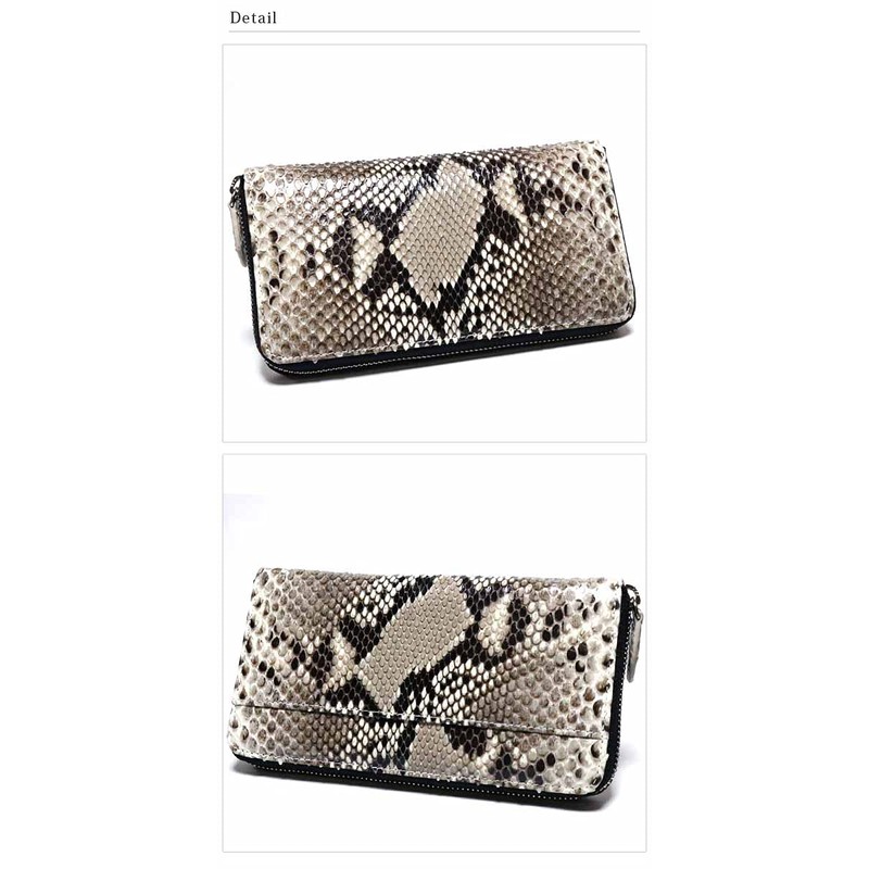 Belkut 1070963-F-523a Diamond Python, Genuine Leather, Snake Skin, Long Wallet,