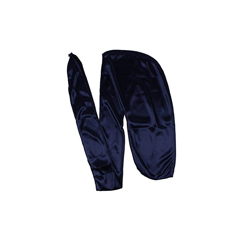 Men Silk Durag Long Straps Bandanas for Men Headwear Waves