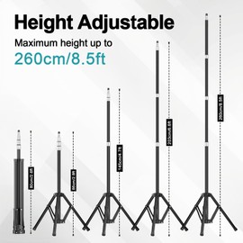 EMART Light Stand Photography 2.8-8.5ft/86-260cm Heavy Duty Light Stand Adjustable with Carrying Bag, Metal Knob Lock Design with 1/4'' Screw for Softbox, Studio, Reflector and Video, Max Load 22LB