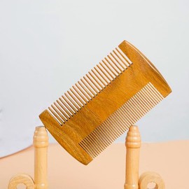 Green Sandalwood Wooden Comb Beard comb - Anti-Static Comb for Men Women Kids Beard Comb Fine Tooth Wooden Comb Wide Tooth Comb Pet comb
