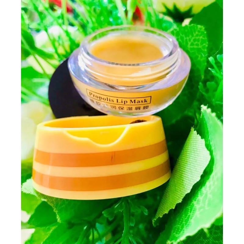 Balsamo Labial Lip Mask Miel Diseño Tarrito Panal