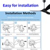 YVYAVGE Universal 12 Inch Ceiling Fan Downrod Extension Rod -