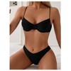 SweatyRocks Women's 2 Piece Bikini Set Spaghetti Strap High Cut