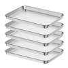 Baking Sheet Set of 5, Bastwe 18 inch Commercial Grade