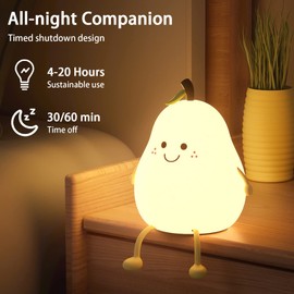 IGTOPS LED Nachtlicht Kinder mit 7 Farbwechsel und Timer, Baby Stilllicht Nachtlampe Silikon Nachttischlampe, Wiederaufladbare Tischlampe Baby Nachtlampe Touch Nachttischlampe