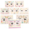 FOMIYES 8sheets Glitter Face Stickers Vivid Temporary Tattoo Decals for