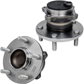 Detroit Axle - Rear 4pc Wheel Bearing Hubs Kit for Mazda 2004-2013 3, 2009-2013 3 Sport, 2006-2015 5, 2 Wheel Bearing & Hubs 2 Sway Bars 2005 2007 2008 2010 2011 2012 2014 Replacement