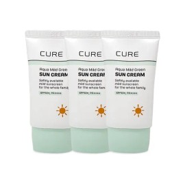 Kim Jeong-moon Aloe 김정문알로에 큐어 아쿠아 마일드 그린 선크림 40ml(SPF50+) 3개 So