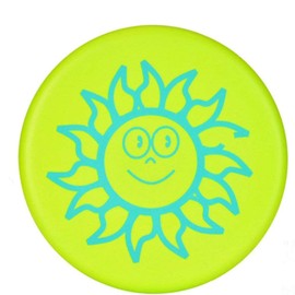 BangShou Throwing Disc for Children, Soft Flying Disc, Thickened with Cartoon Pattern for Children Sports (Green Sun)