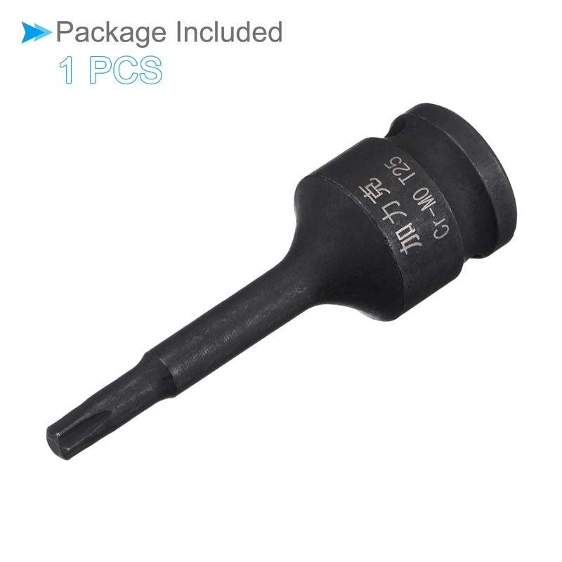 CoCud Impact Torx Bit Socket, T25 3/8" Square Drive 60mm