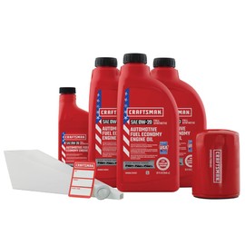 CRAFTSMAN 3.5 Quart 0W-20 Full Synthetic Oil Change Kit compatible with Honda CR-Z Hybrid 1.5L 2011-2016 - In The Kit: 3.5 Quarts of Oil, 1 Filter, 1 Crush Washer, 1 Oil Change Sticker (CMXOKLT400339)