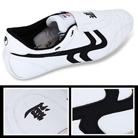 VGEBY1 Taekwondo Shoes, Lightweight Shoes, Boxing, Kung Fu Taichi Martial Arts Trainers for Taekwondo, Boxing, Kung Fu and Taichi (40), White
