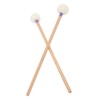 2Pcs Drum Mallet Felt Head Wooden Handle Non Slip Instrument